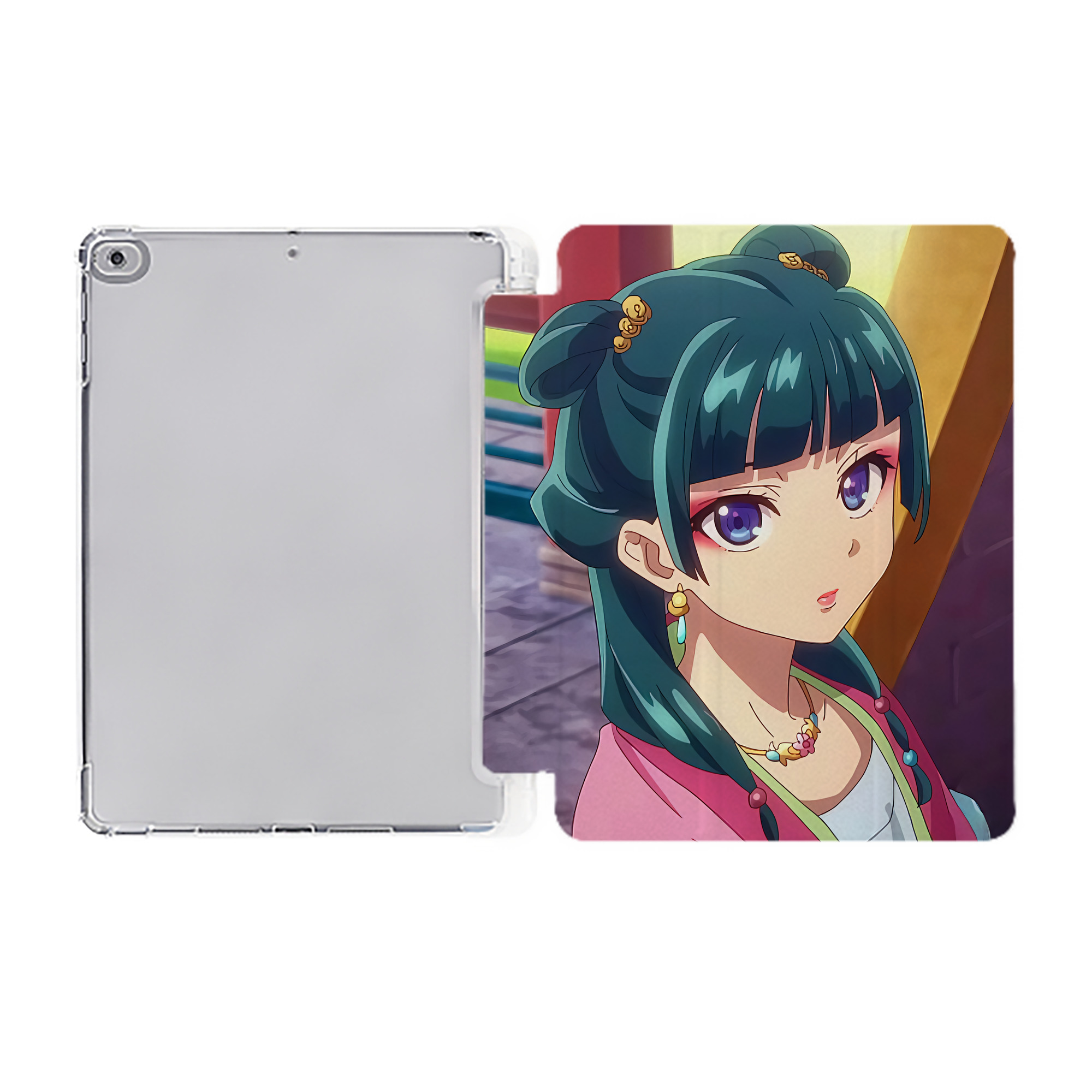 （画像用） 薬屋のひとりごと The Apothecary Diaries IPad ケース ペン収納付き 三つ折りスタンド PUレザー×シリコン 対応機種9.5/10.5/10.9インチ